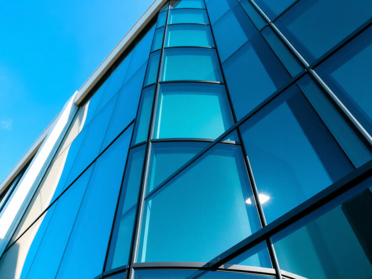 Clean storefront windows of a small local business